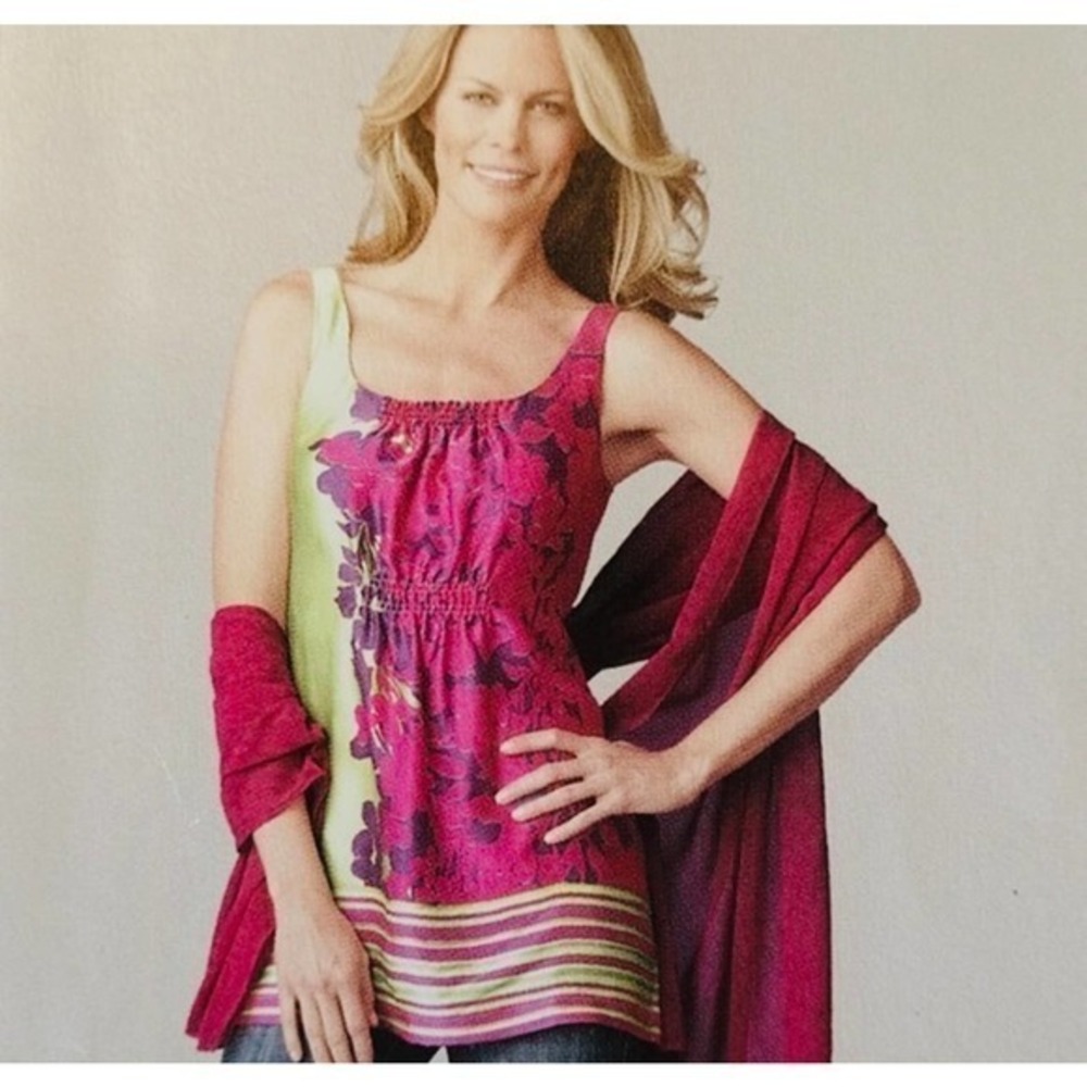Cabi Cosmo silk tunic tank